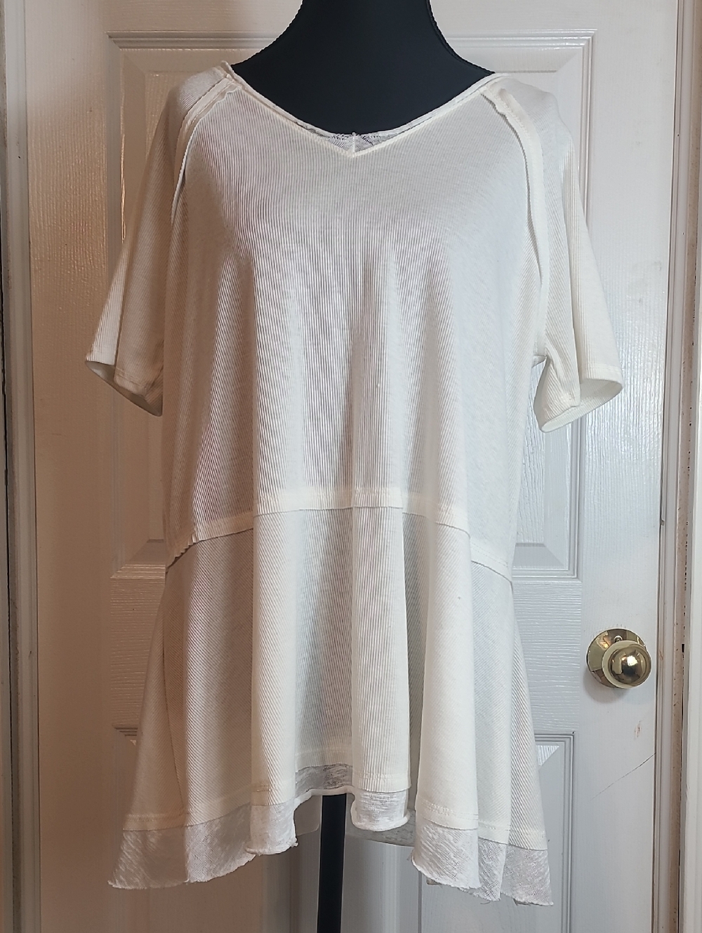 BKE Red Peplum Blouse